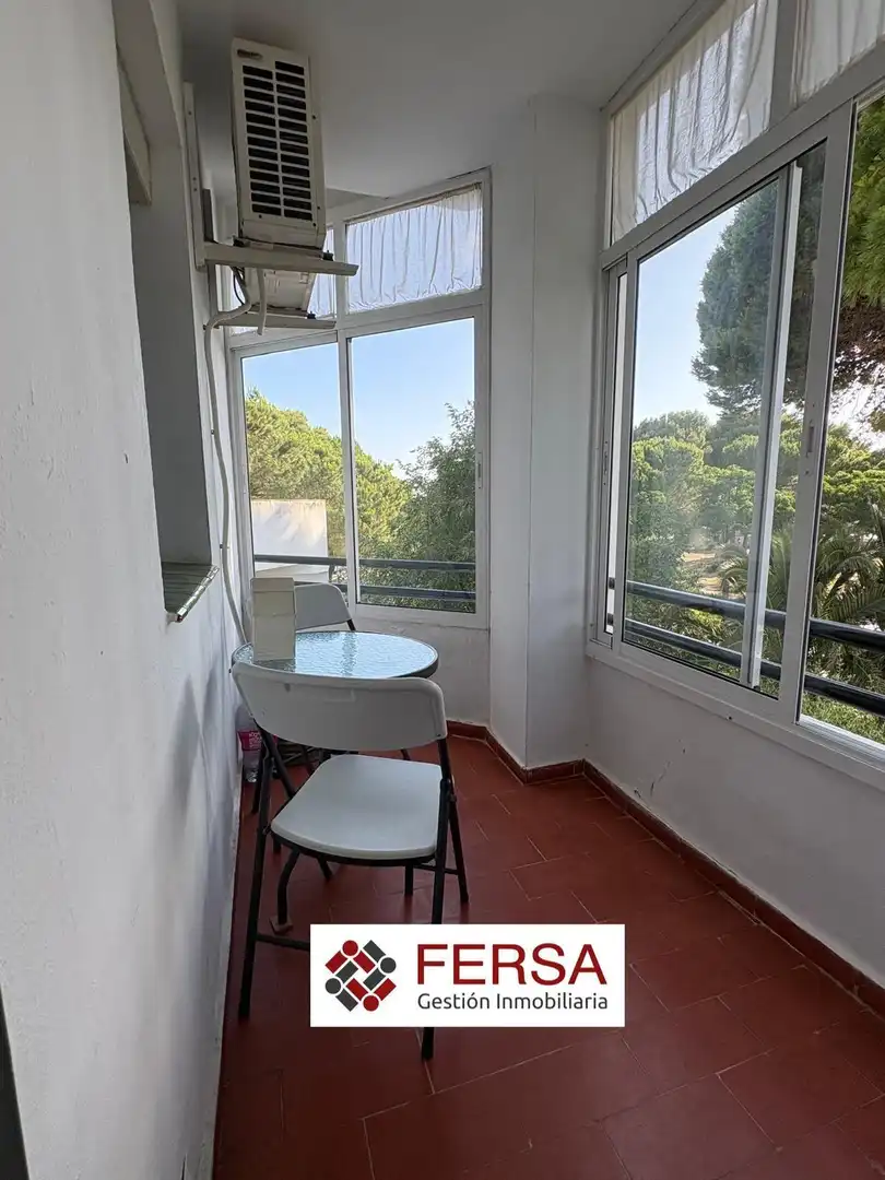 Balcony of Flat for rent in El Puerto de Santa María  with Air Conditioner, Private garden and Furnished