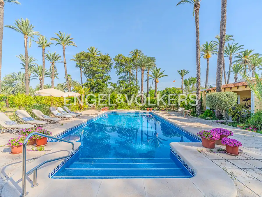 Piscina de Casa o xalet en venda en Elche / Elx amb Calefacció, Jardí privat i Terrassa