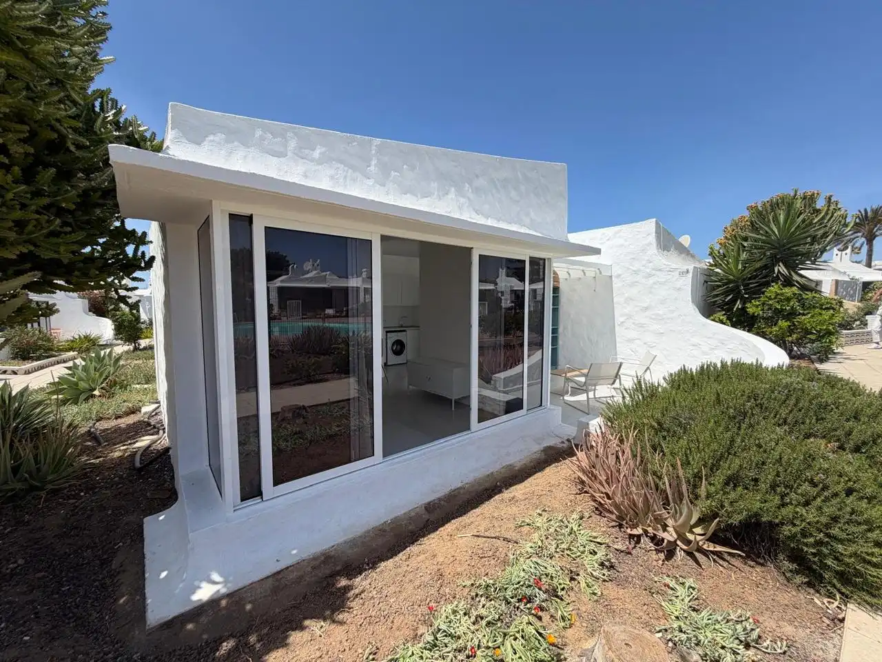 Vista exterior de Casa o chalet de alquiler en San Bartolomé de Tirajana con Jardín privado, Terraza y Amueblado