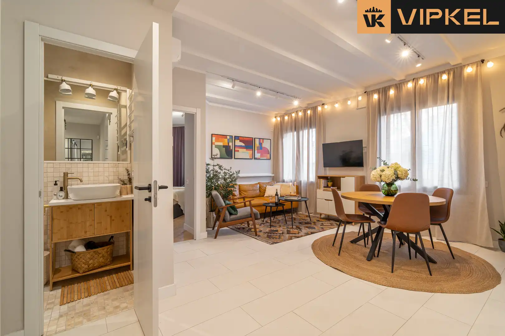Living room of Flat for sale in Barcelona  with Air Conditioner, Heating and Furnished