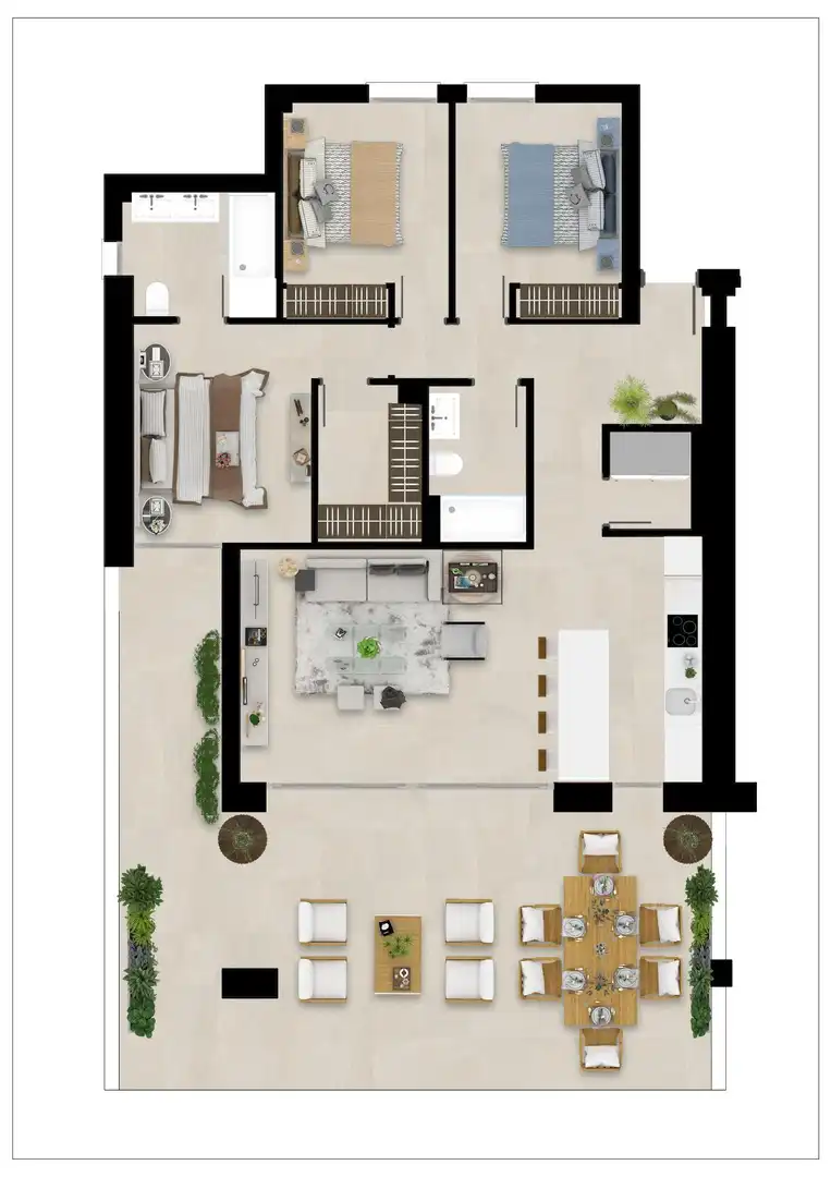 Apartamento en venta en San Roque con Aire acondicionado, Calefacción y Jardín privado