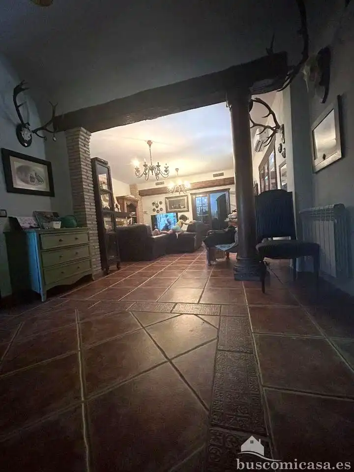 Sala d'estar de Casa adosada en venda en Linares amb Aire condicionat, Jardí privat i Terrassa