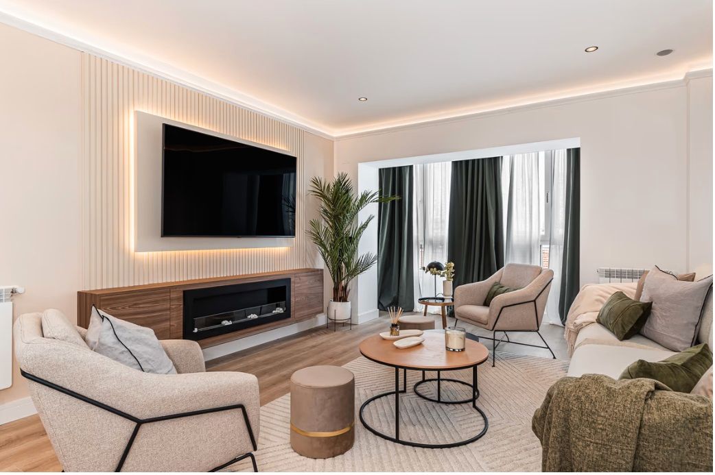 Living room of Single-family semi-detached for sale in Masquefa  with Air Conditioner, Heating and Parquet flooring