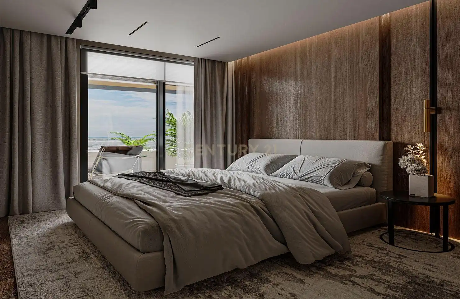 Bedroom of Flat for sale in Calpe / Calp  with Air Conditioner, Private garden and Swimming Pool