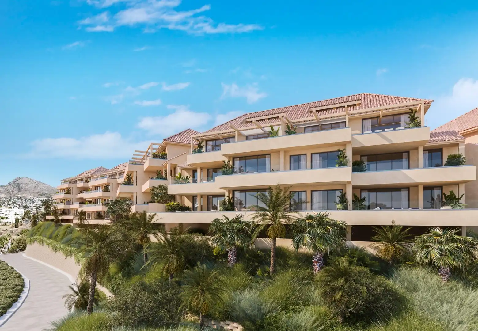 Vista exterior de Àtic en venda en Benalmádena amb Aire condicionat, Calefacció i Jardí privat