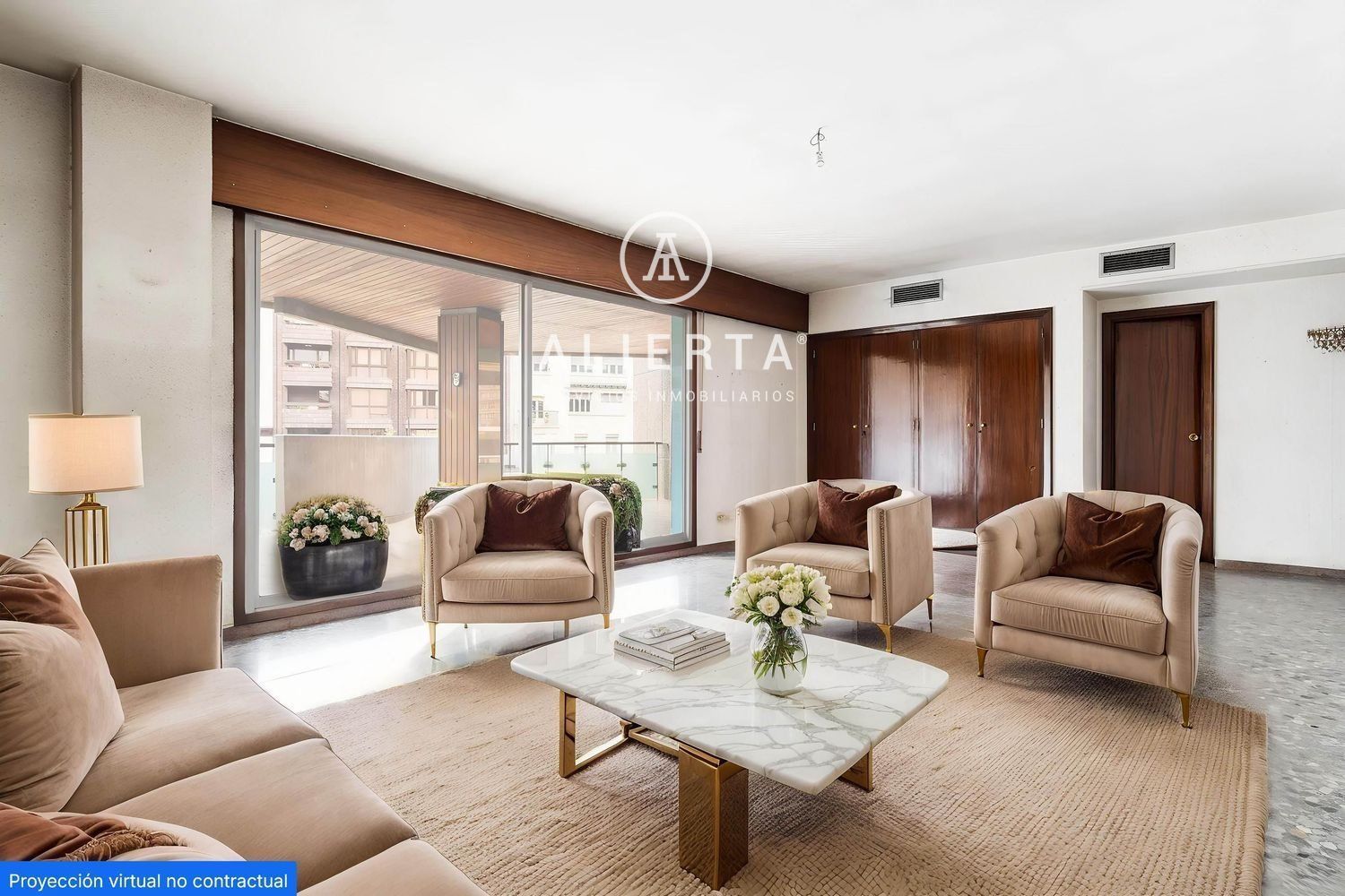 Sala de estar de Piso en venta en  Zaragoza Capital con Aire acondicionado, Calefacción y Terraza