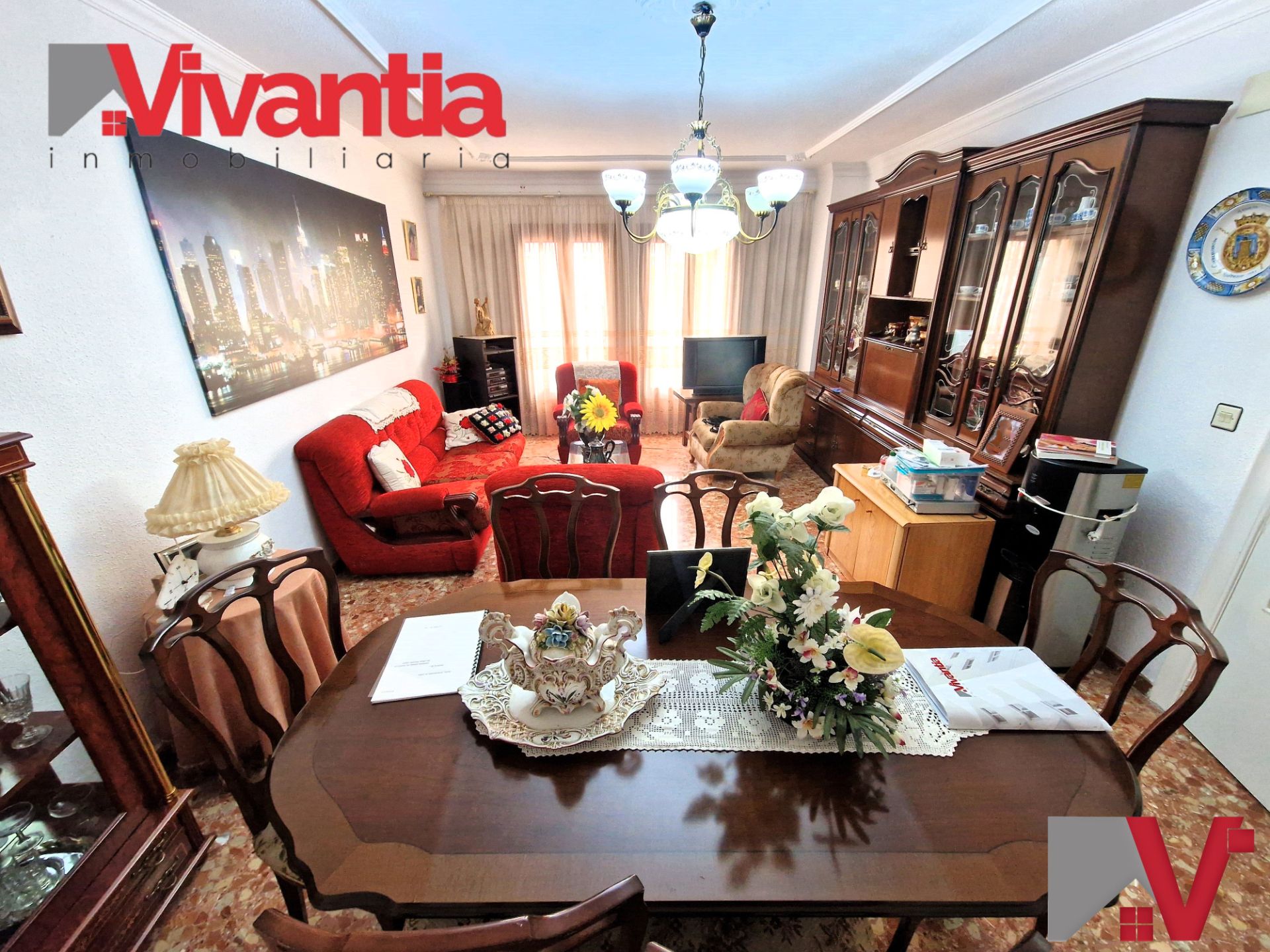 Sala de estar de Piso en venta en Lorca con Aire acondicionado, Amueblado y Balcón