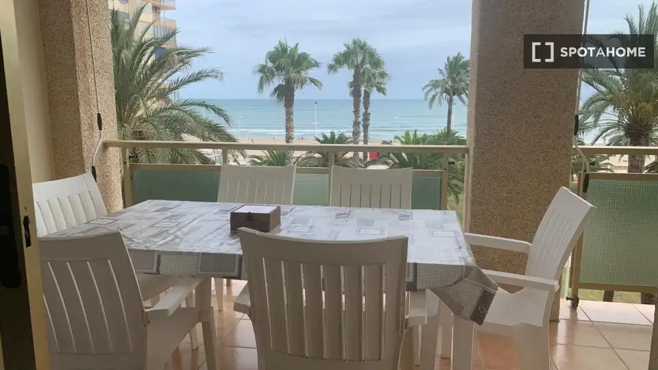 Terrace of Flat for rent in Cullera  with Air Conditioner, Heating and Furnished