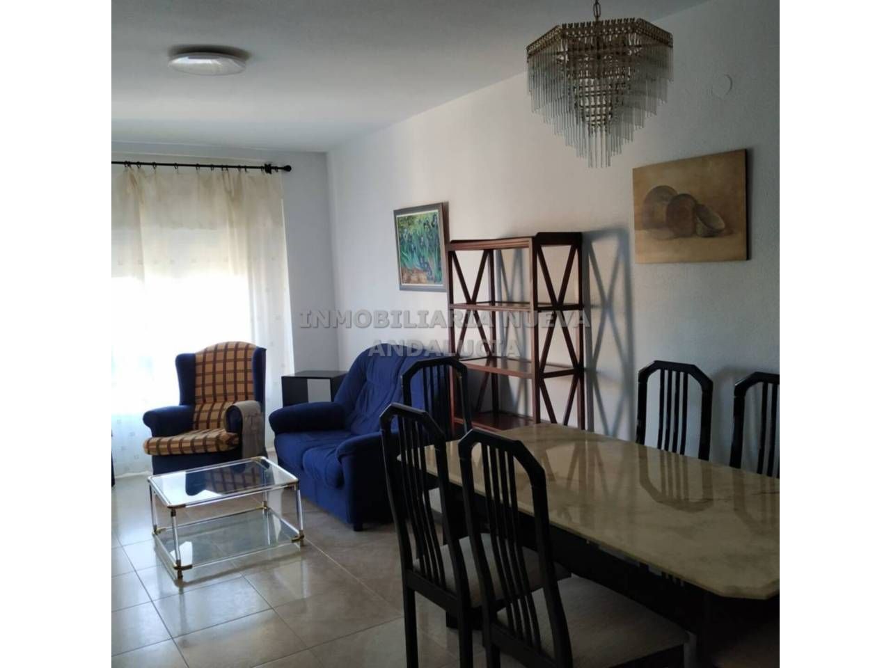 Sala d'estar de Pis de lloguer en  Almería Capital amb Aire condicionat, Terrassa i Moblat