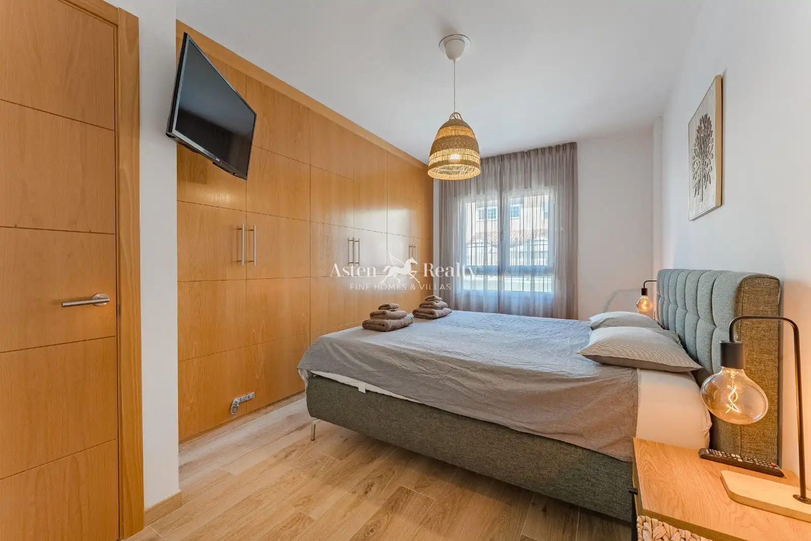 Schlafzimmer von Wohnung zum Verkauf in Arona mit Klimaanlage, Privatgarten und Terrasse