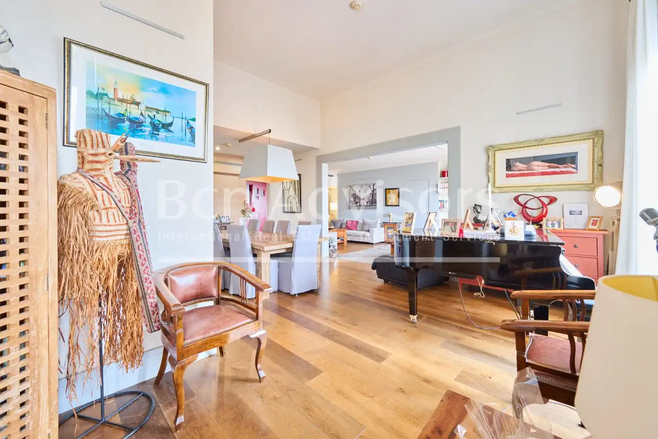 Living room of Attic for sale in Barcelona  with Air Conditioner, Heating and Parquet flooring