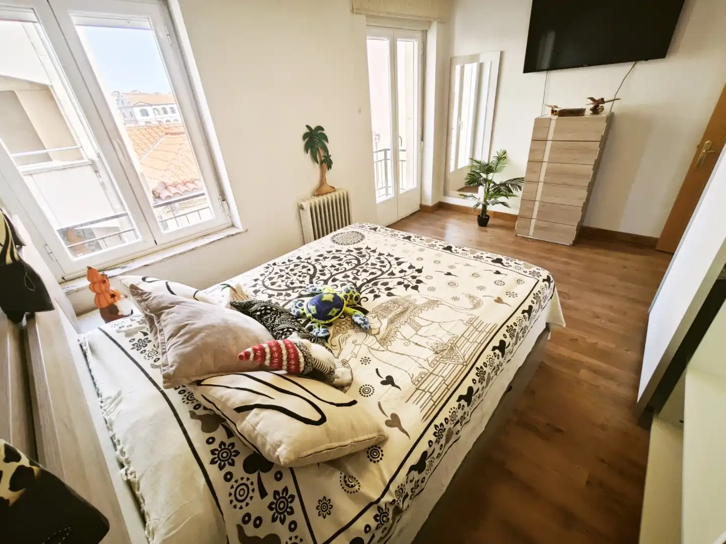 Schlafzimmer von Wohnung zur Miete in Salamanca Capital mit Balkon
