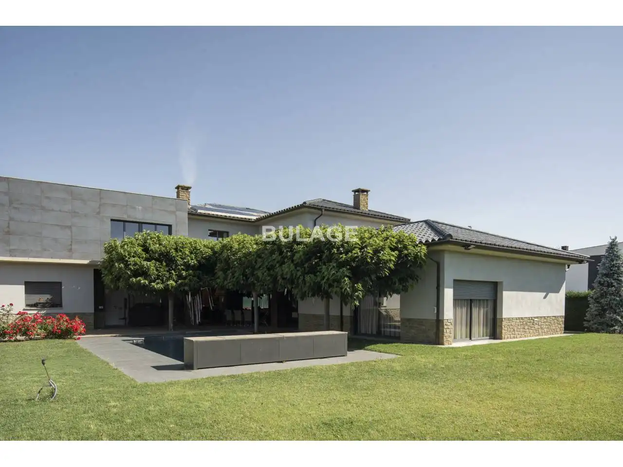 Vista exterior de Casa o chalet en venta en Gurb con Aire acondicionado, Terraza y Piscina