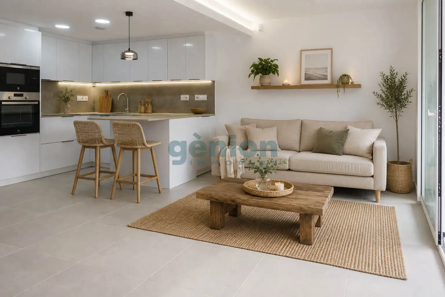 Sala d'estar de Pis en venda en Girona amb Aire condicionat i Calefacció