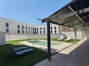 Swimming pool of Detached homes for sale in Villanueva de la Cañada  with Air Conditioner, Heating and Private garden
