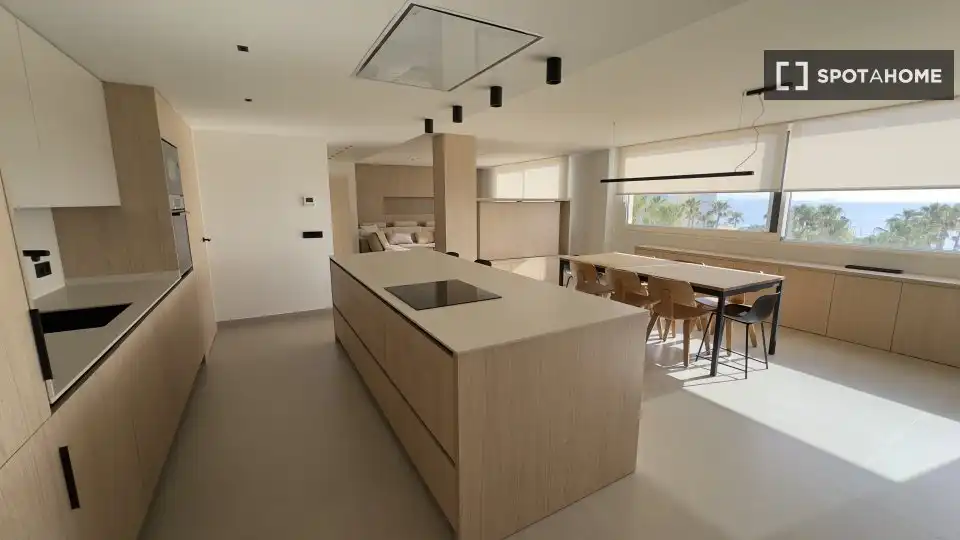 Küche von Wohnungen zur untervermieten in Alicante / Alacant mit Klimaanlage, Terrasse und Möbliert