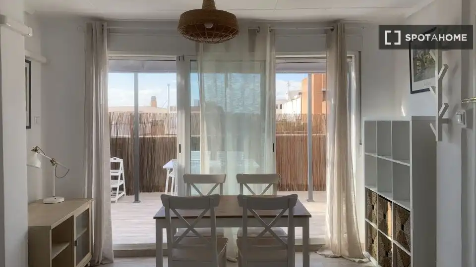 Terrace of Flat for rent in Valencia  with Air Conditioner, Heating and Furnished