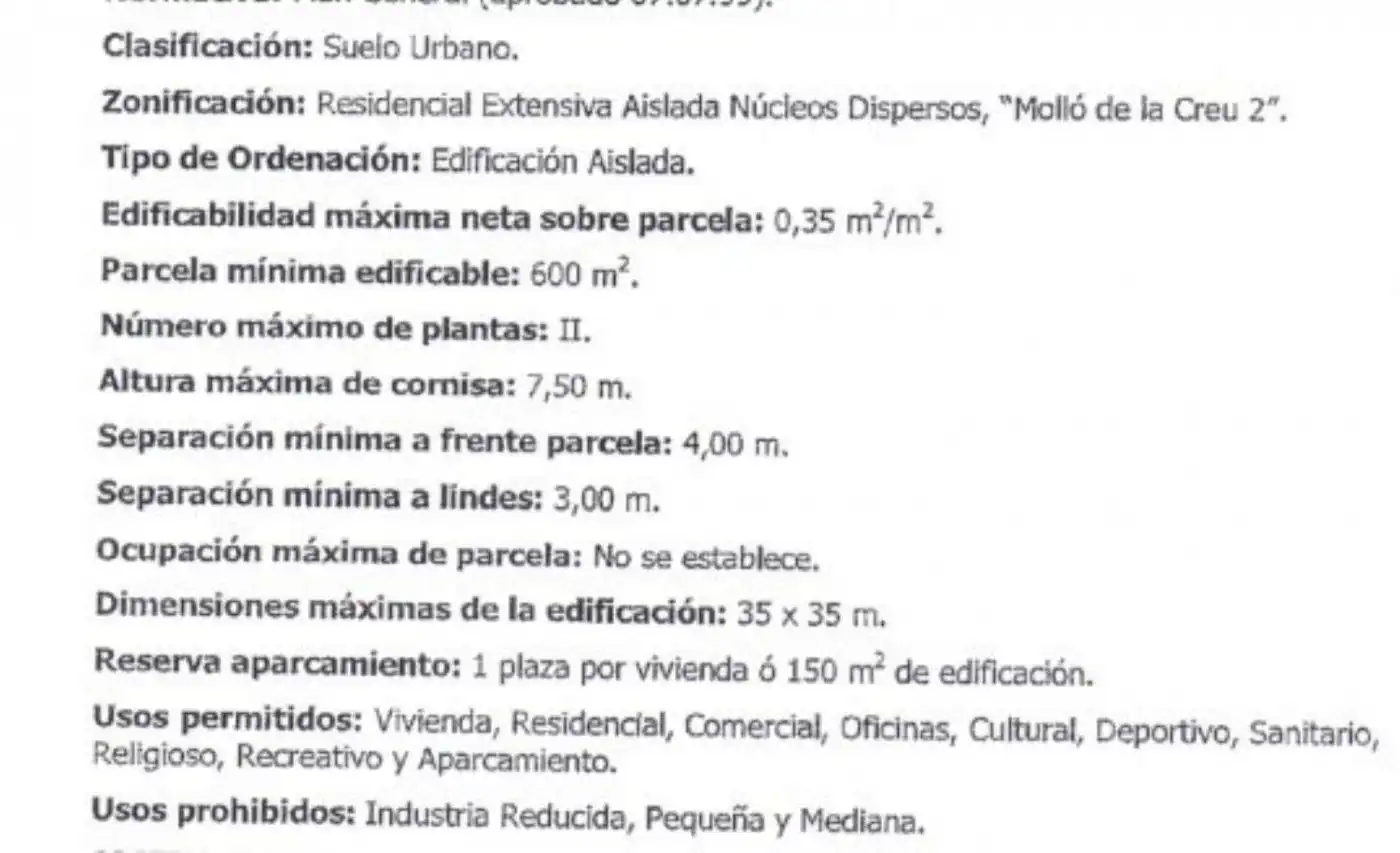 Terrenos y solares en venta en Urbanització Molló de la Creu N-8 16, imagen 4