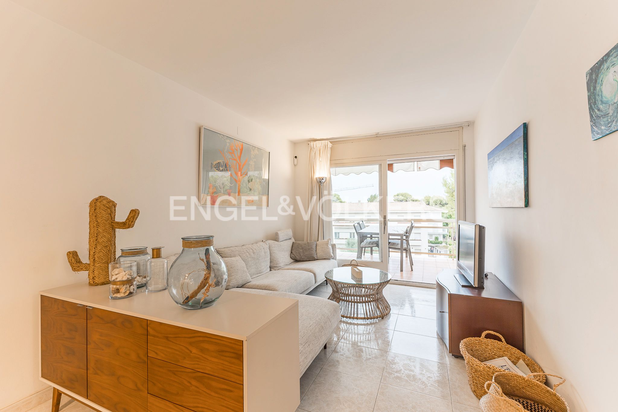 Sala d'estar de Apartament en venda en Sitges amb Calefacció, Traster i Balcó