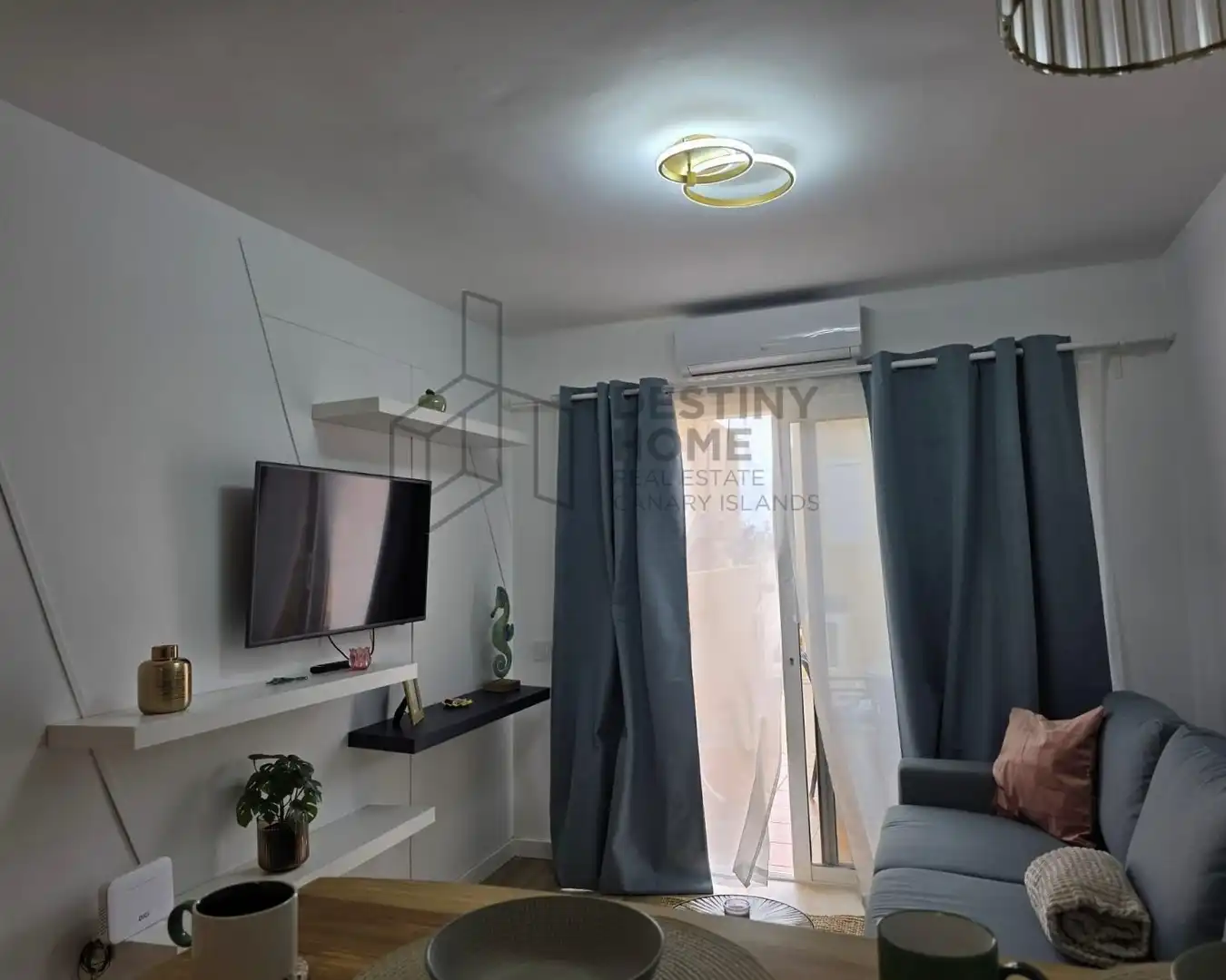 Sala de estar de Apartamento en venta en Pájara con Aire acondicionado, Jardín privado y Piscina comunitaria