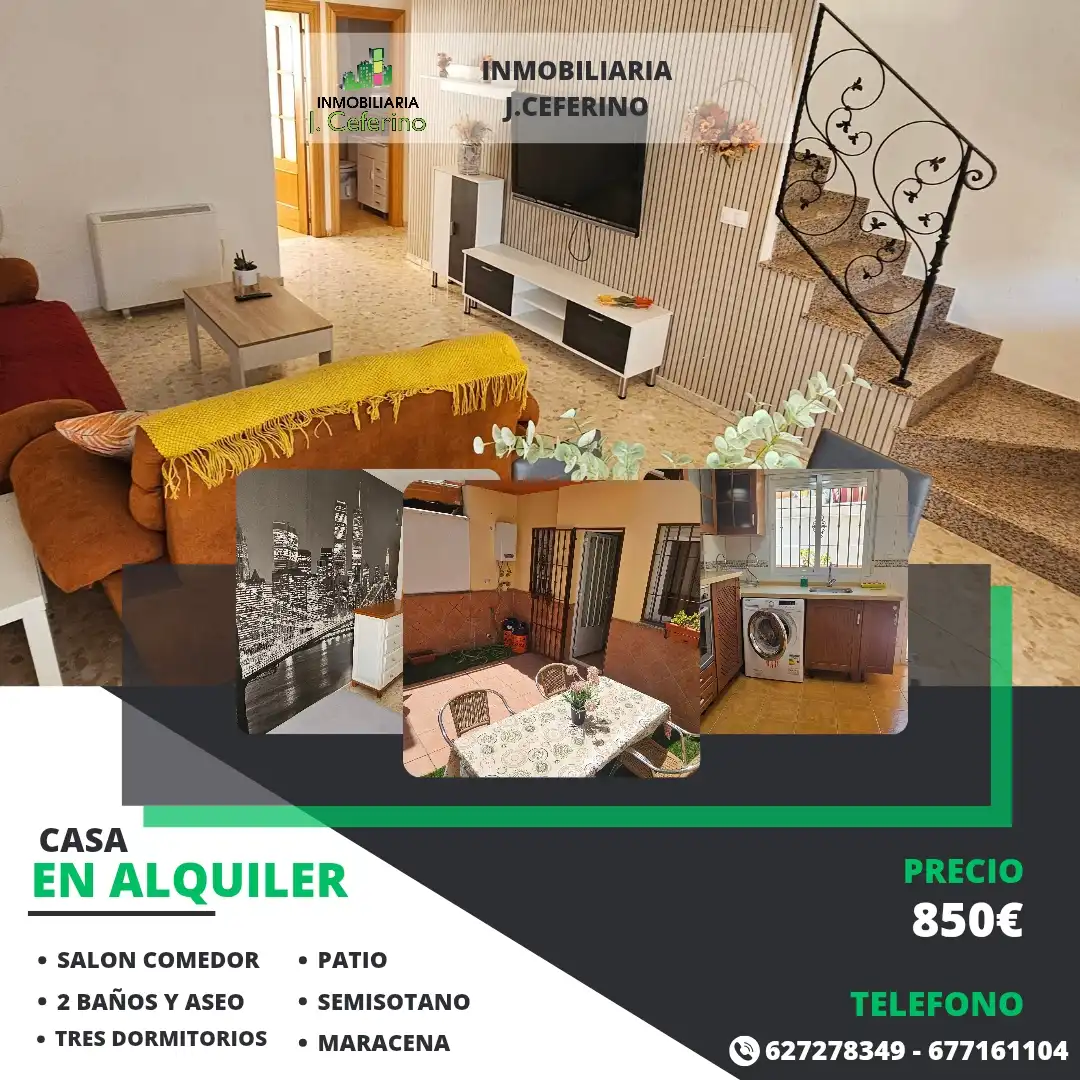 Sala d'estar de Casa o xalet de lloguer en Maracena amb Moblat