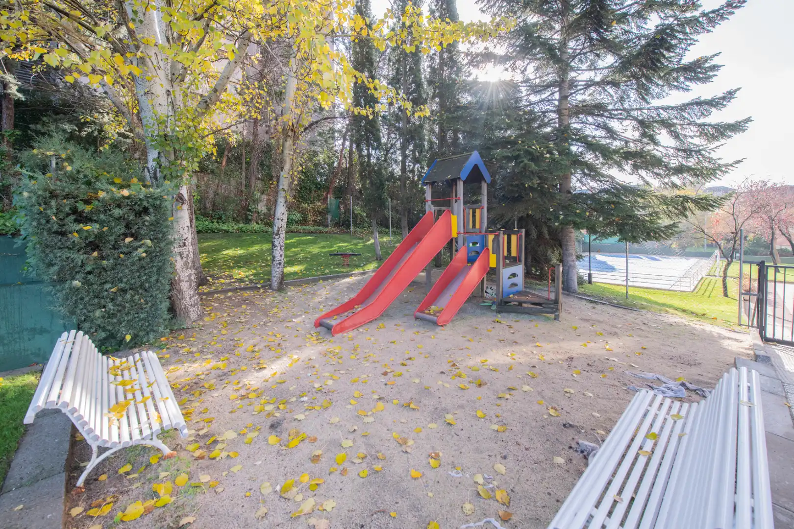 Jardín de Piso en venta en Madrid con Calefacción, Parquet y Terraza