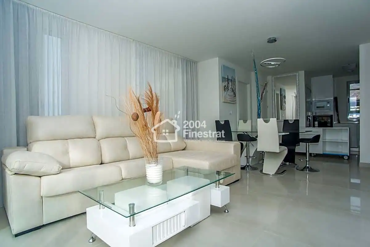 Wohnzimmer von Wohnung zum Verkauf in Finestrat mit Klimaanlage, Terrasse und Möbliert