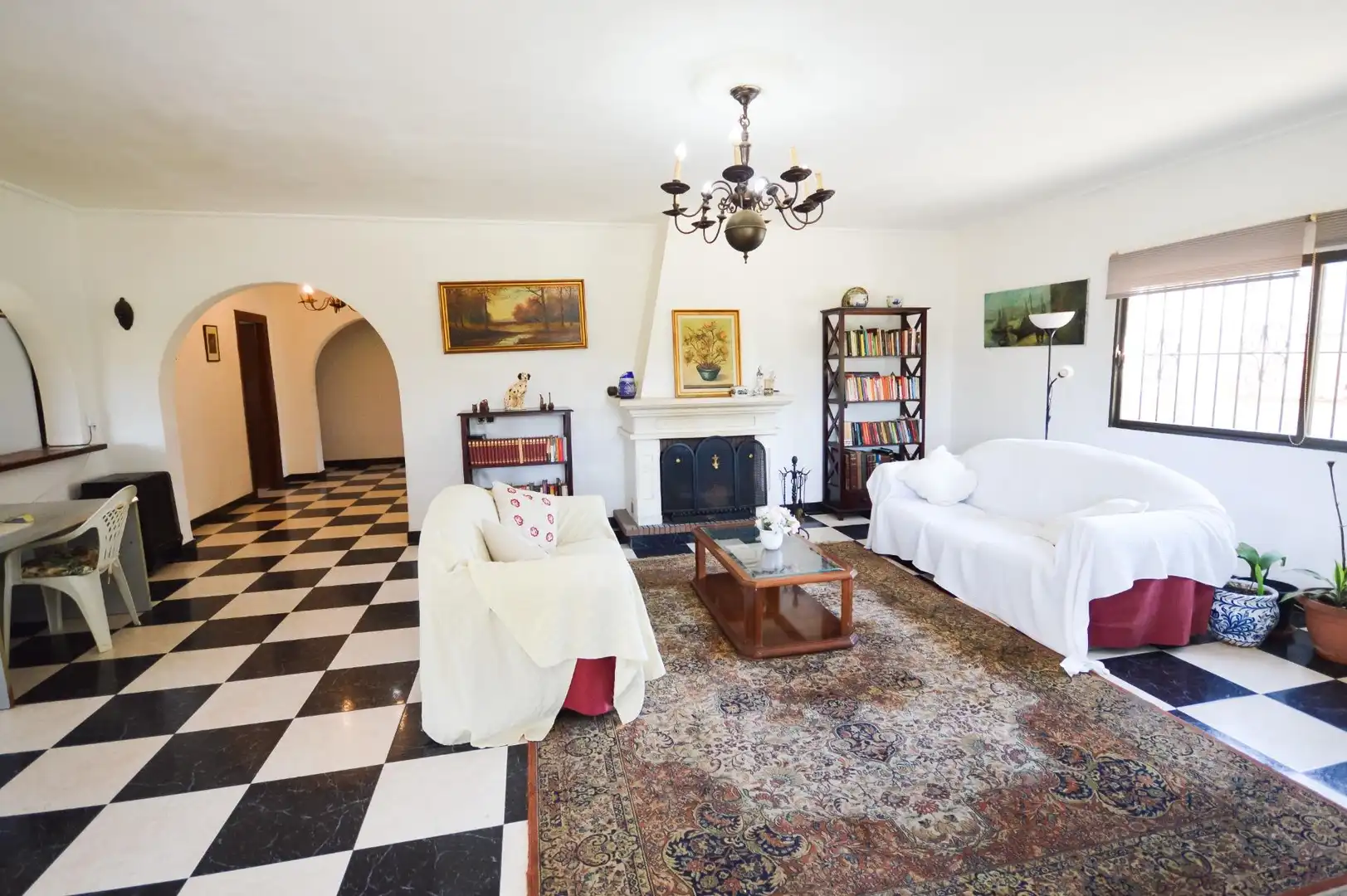 Sala d'estar de Finca rústica en venda en Pechina amb Aire condicionat, Jardí privat i Terrassa