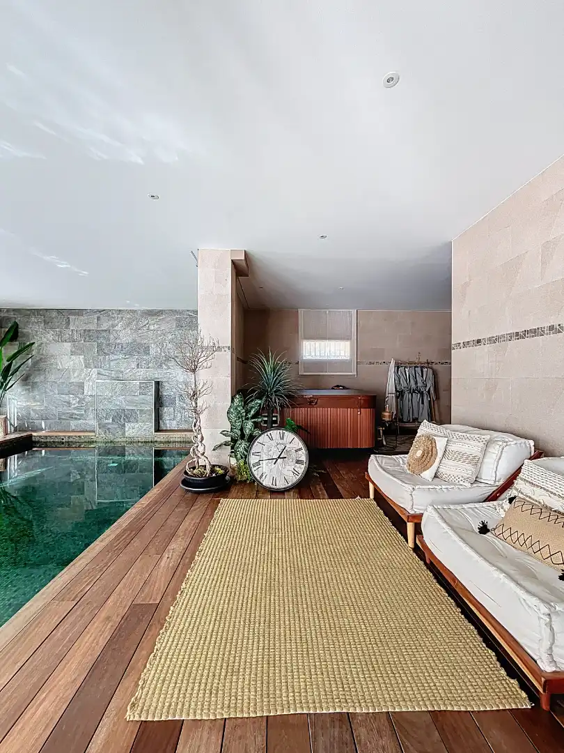 Sala de estar de Casa o chalet en venta en La Nucia con Jardín privado, Terraza y Piscina