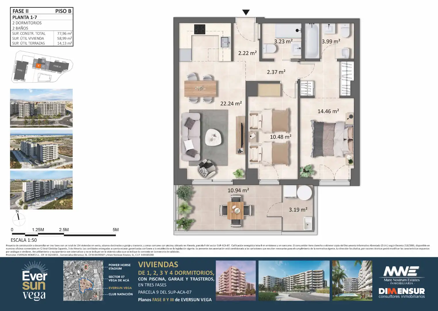 Piso en venta en Poligono Sup, 115, Nueva Almería - Cortijo Grande - Vega de Acá