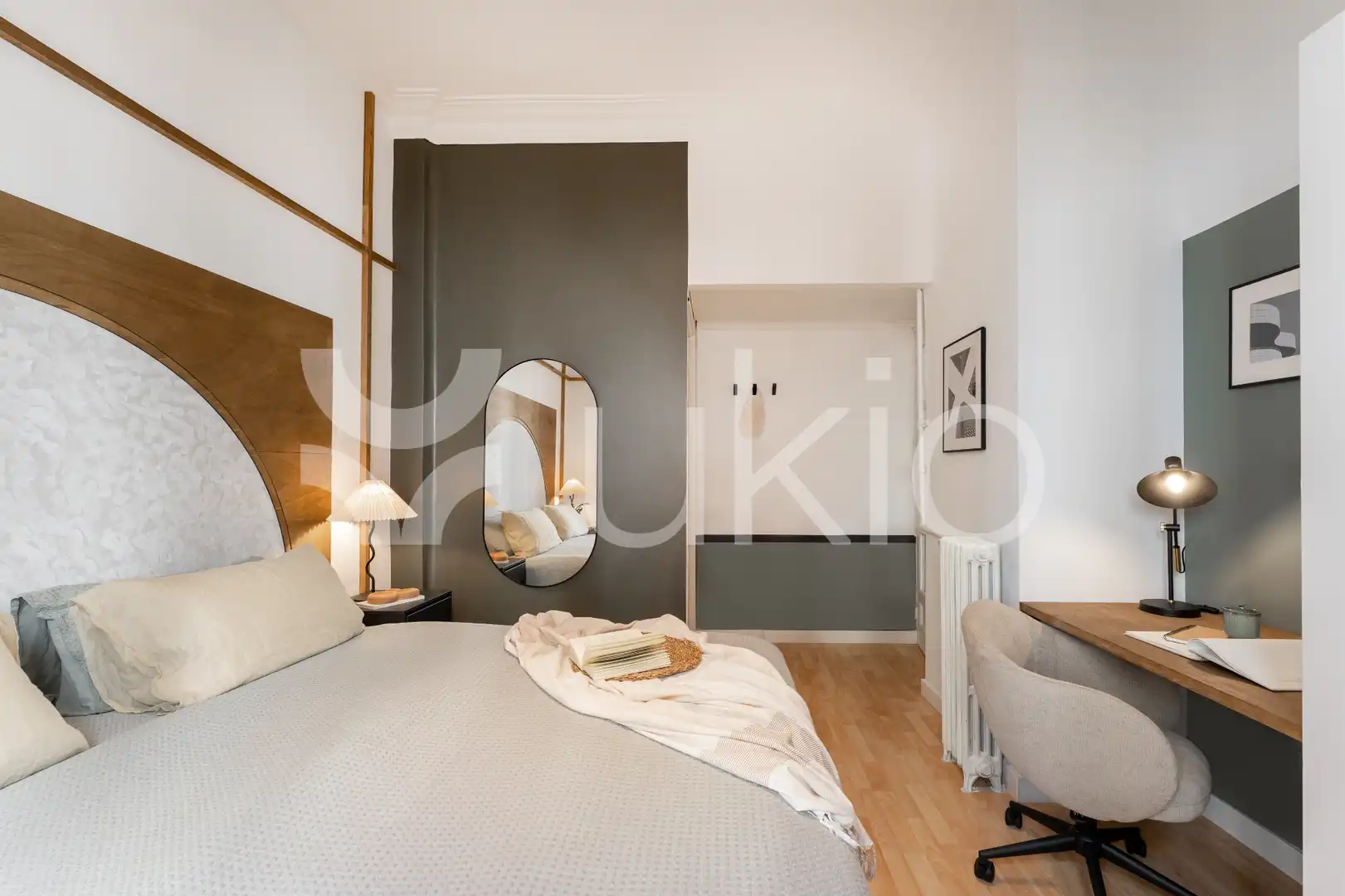 Habitación de Apartamento de alquiler en Madrid con Aire acondicionado, Calefacción y Amueblado