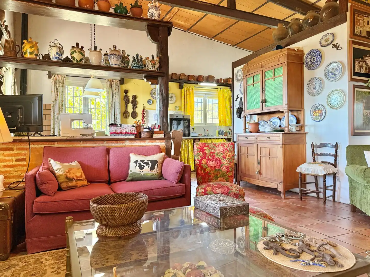 Sala de estar de Finca rústica en venta en Piedralaves con Jardín privado, Terraza y Trastero