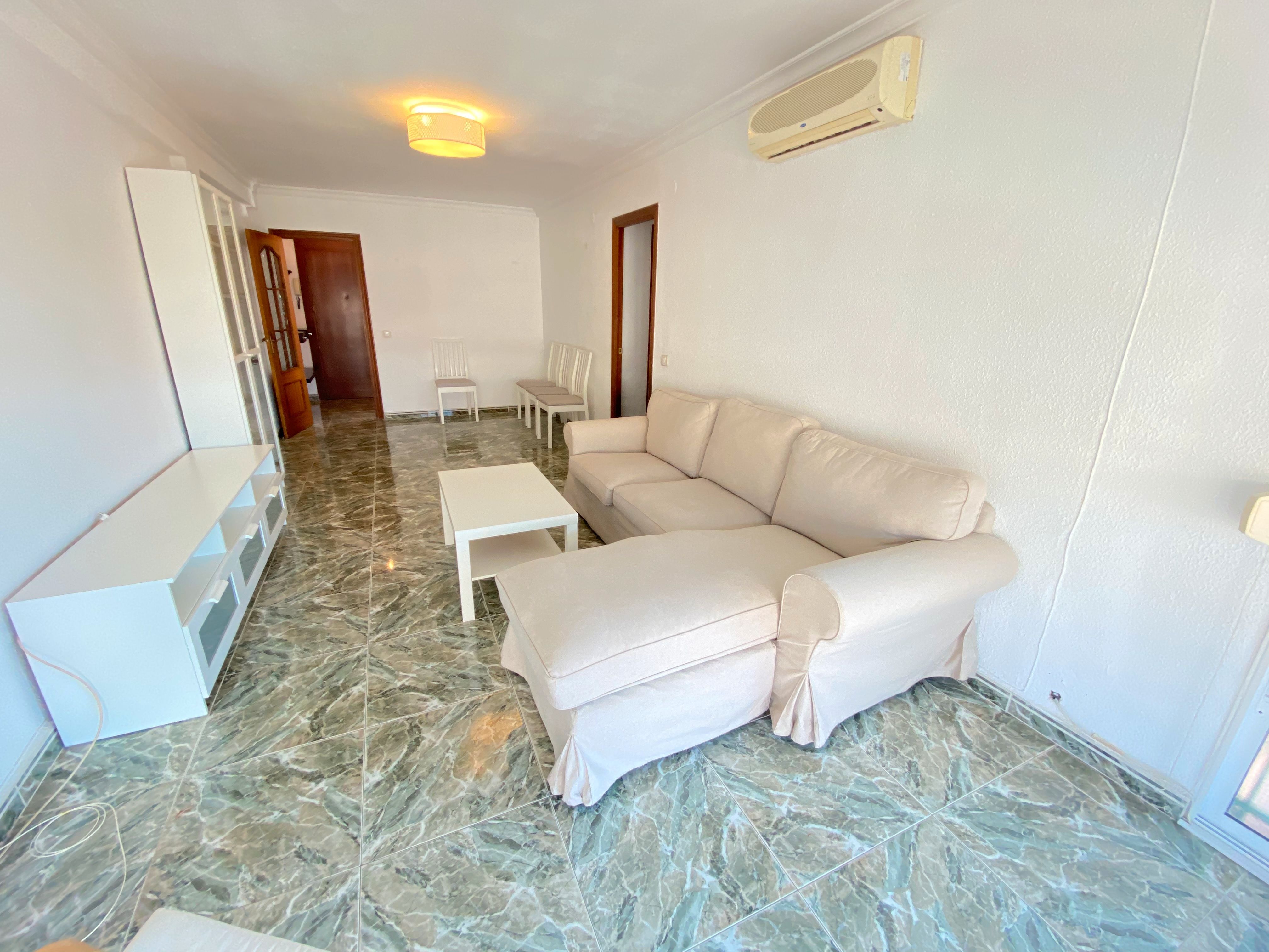 Sala de estar de Piso de alquiler en Málaga Capital con Aire acondicionado, Amueblado y Horno