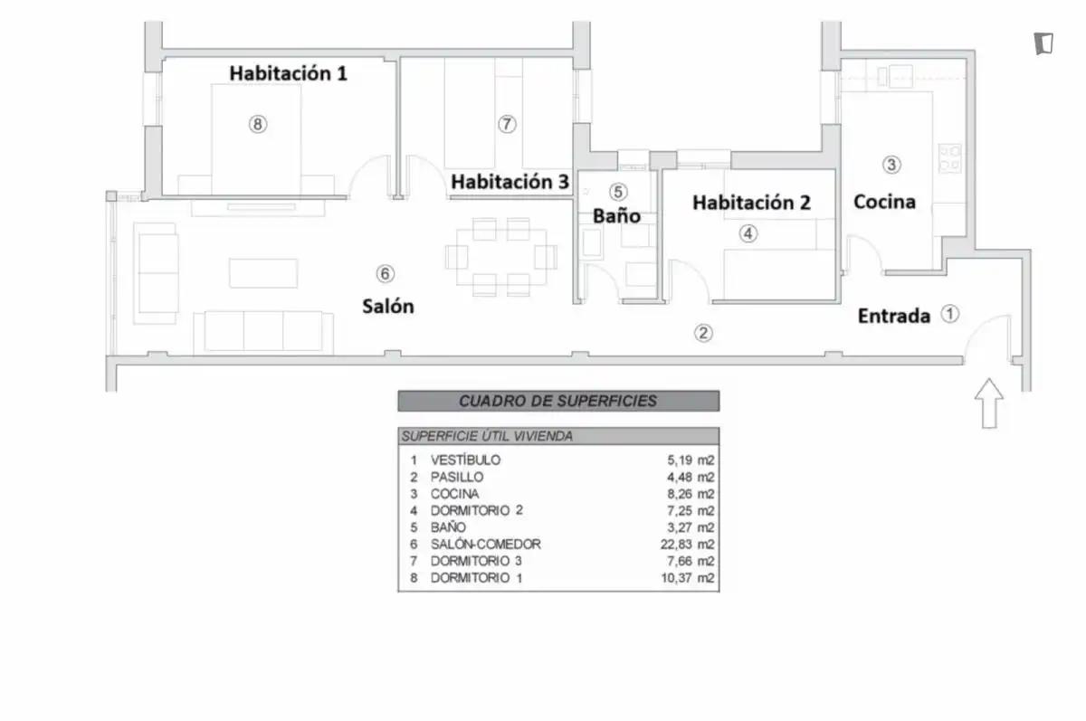 Habitación en Triana Este