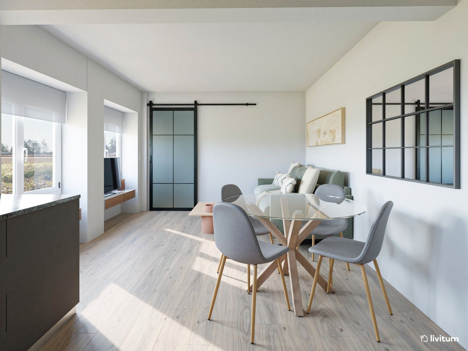 Dining room of Flat for sale in  Madrid Capital  with Air Conditioner, Heating and Parquet flooring