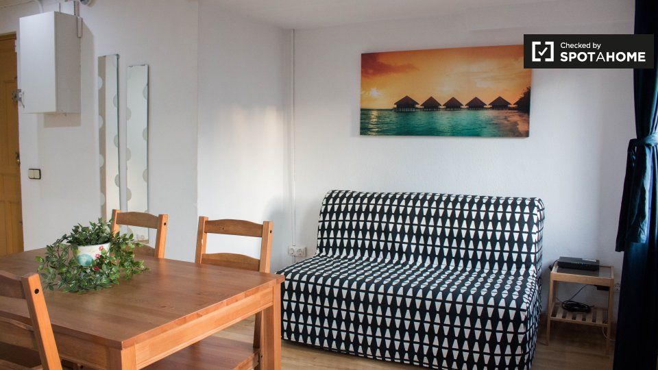 Sala d'estar de Pis de lloguer en  Barcelona Capital amb Aire condicionat, Calefacció i Moblat