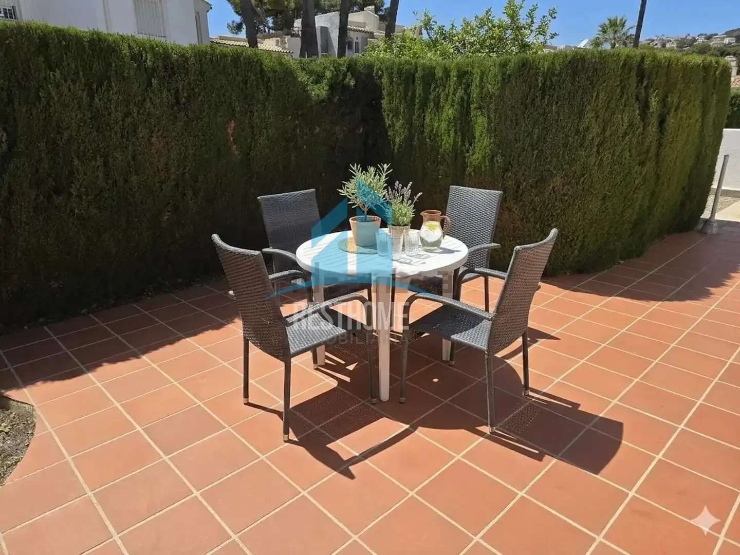 Terraza de Casa adosada en venta en Moraira con Aire acondicionado, Jardín privado y Terraza