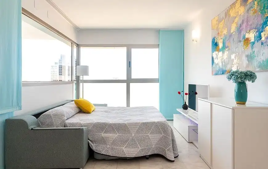 Schlafzimmer von Wohnungen zum Verkauf in Benidorm mit Klimaanlage, Heizung und Terrasse