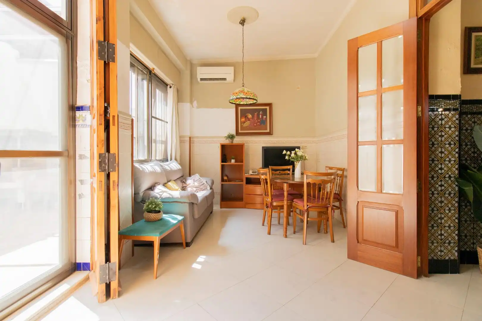 Living room of Country homes for sale in Rafelbuñol / Rafelbunyol  with Air Conditioner, Terrace and Furnished