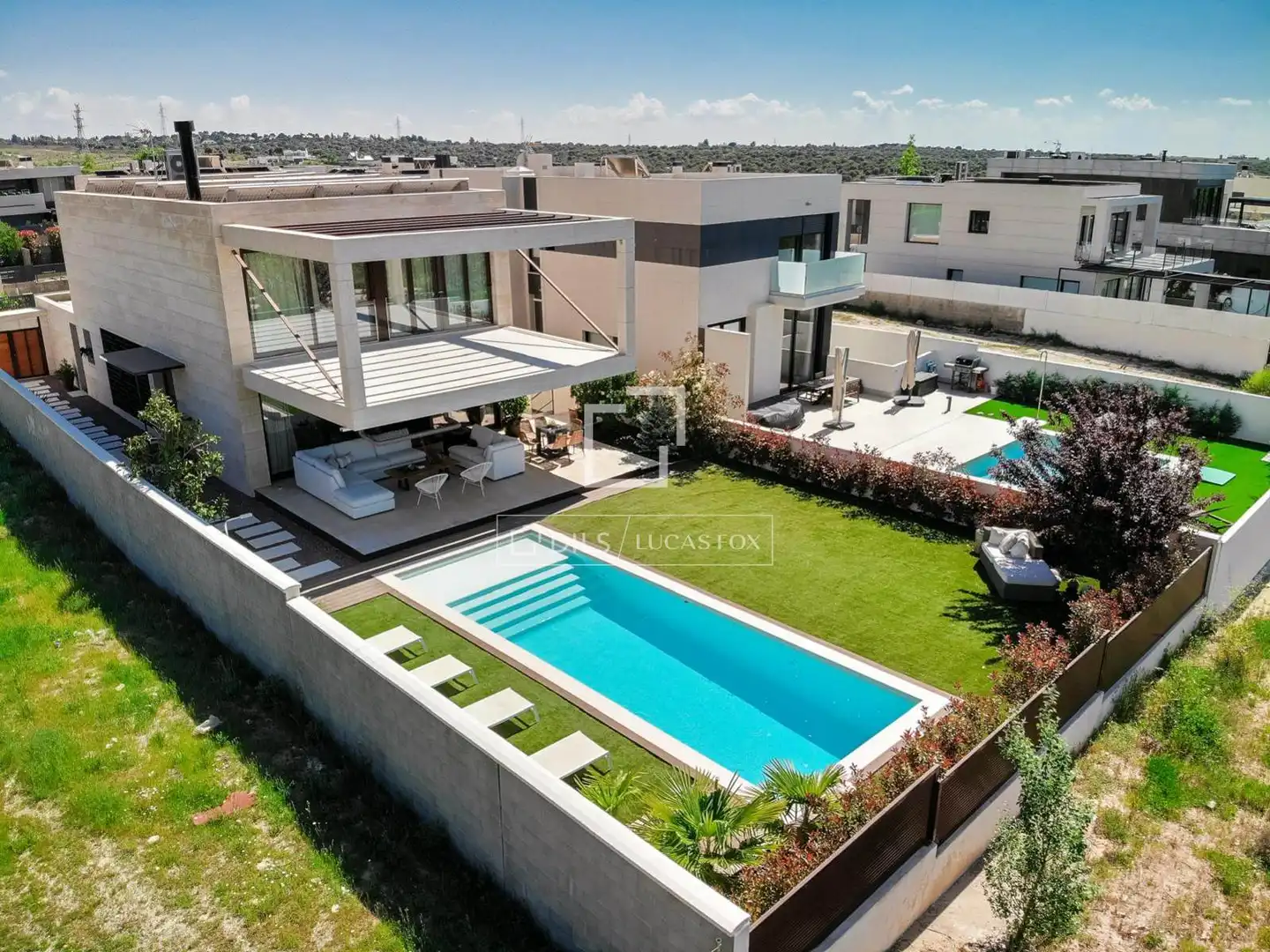 Terrasse von Country house zur Miete in Majadahonda mit Klimaanlage, Heizung und Privatgarten