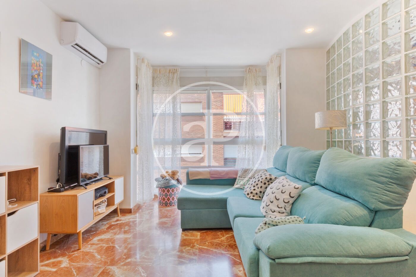 Sala d'estar de Dúplex de lloguer en  Valencia Capital amb Aire condicionat, Calefacció i Traster