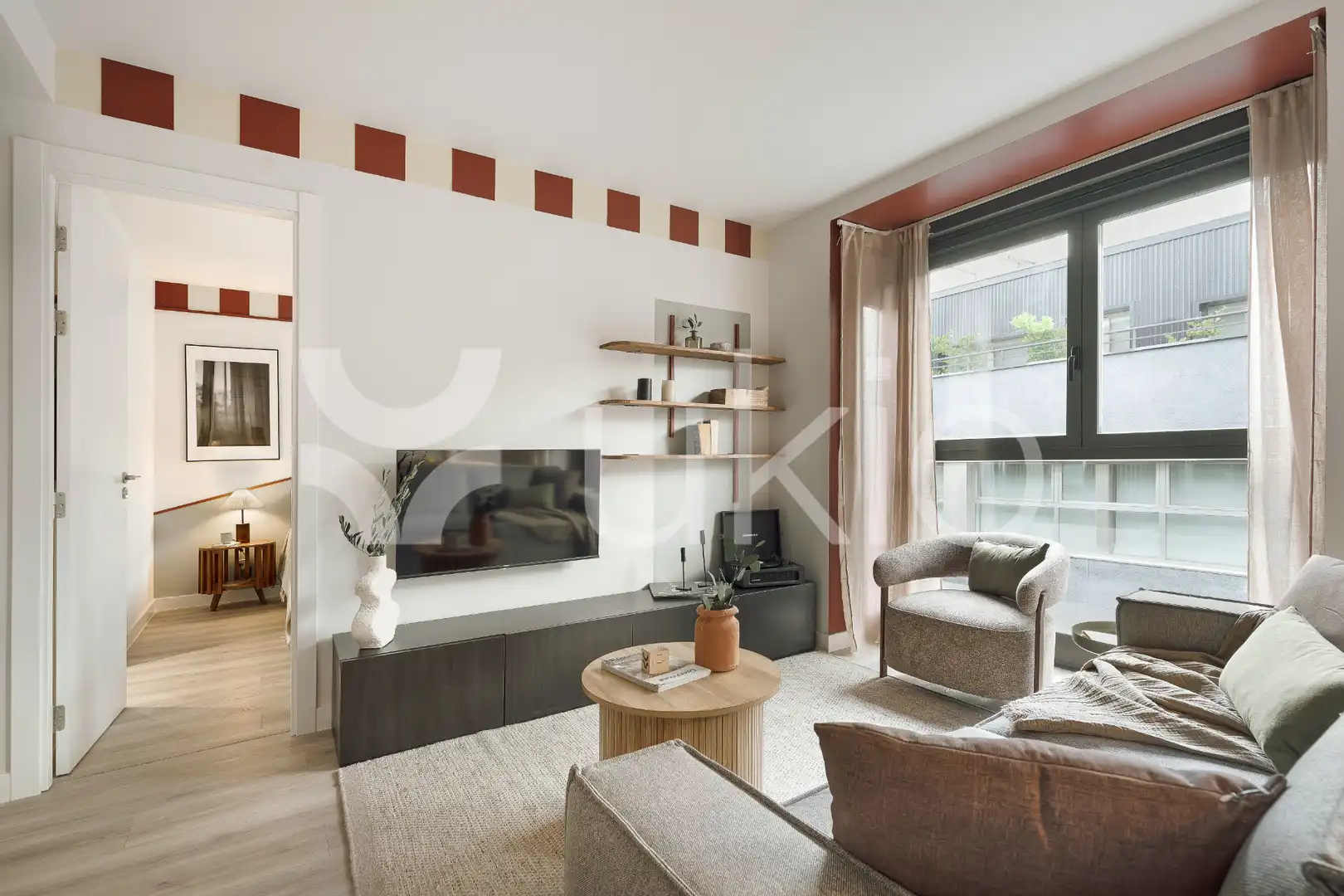 Wohnzimmer von Wohnungen zur Miete in Madrid mit Heizung, Möbliert und Ofen