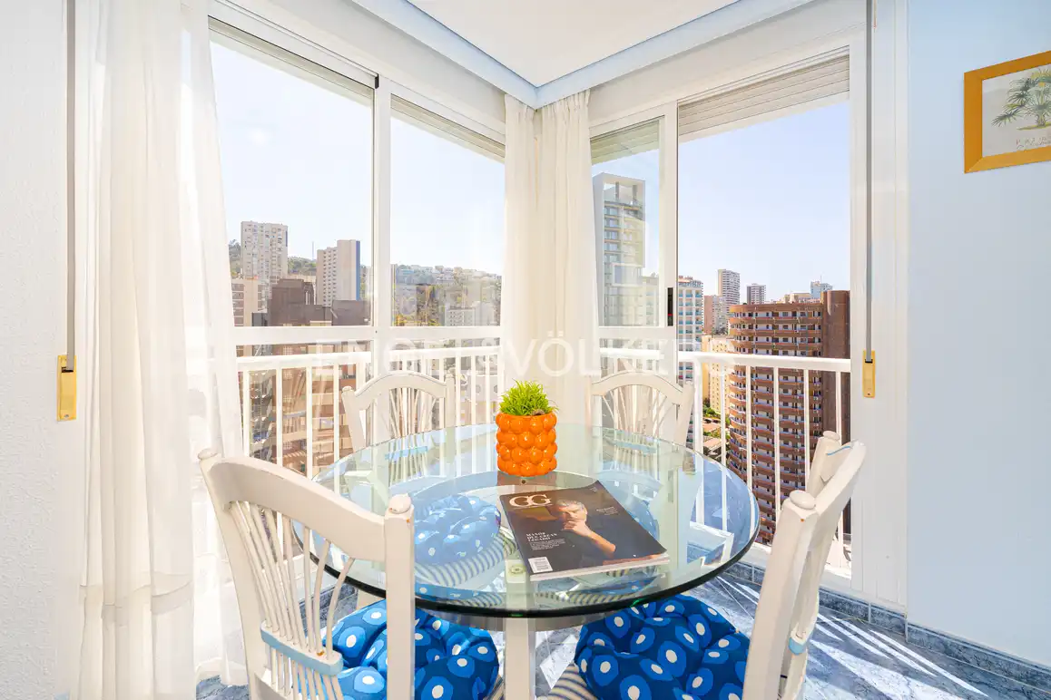 Terraza de Apartamento de alquiler en Benidorm con Terraza, Amueblado y Piscina comunitaria