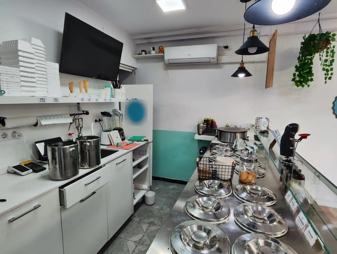 Cocina de Local en traspaso en Barcelona con Aire acondicionado y Amueblado
