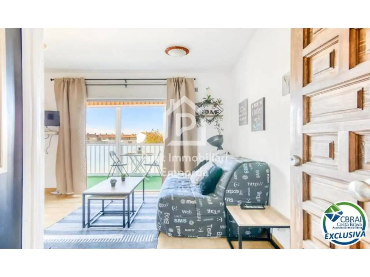 Sala de estar de Estudio en venta en Empuriabrava con Aire acondicionado, Terraza y Amueblado