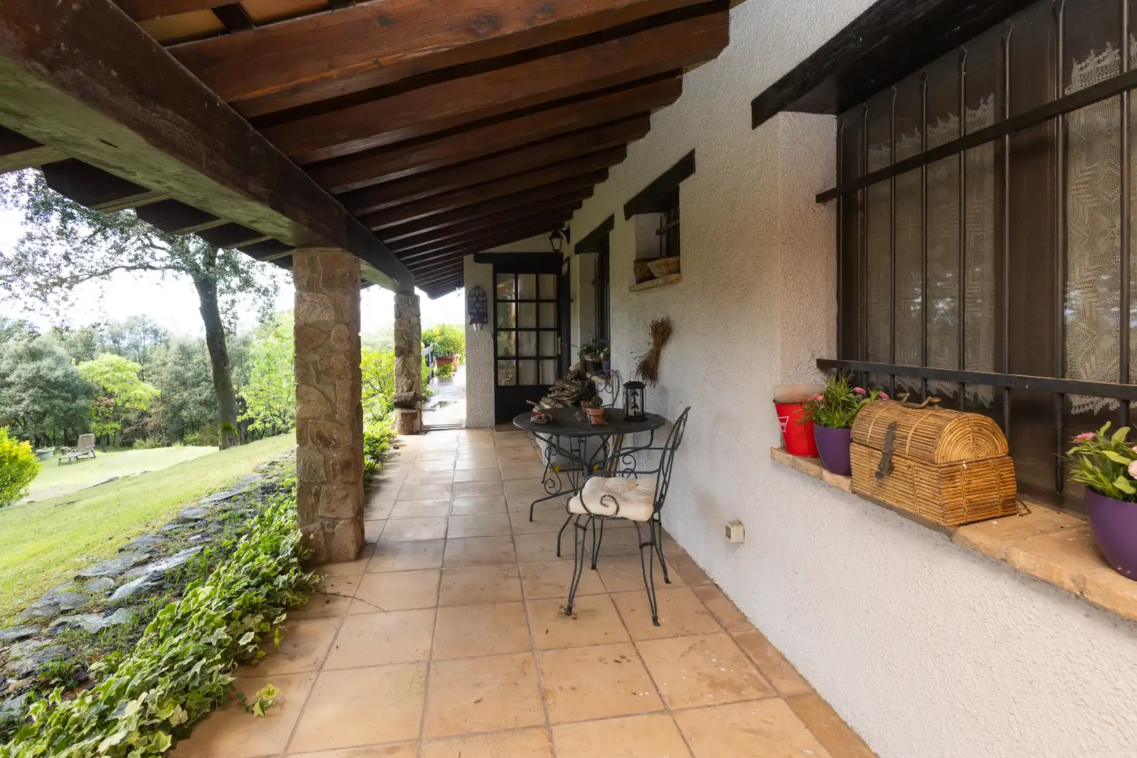 Terraza de Finca rústica en venta en L'Esquirol con Calefacción, Jardín privado y Terraza