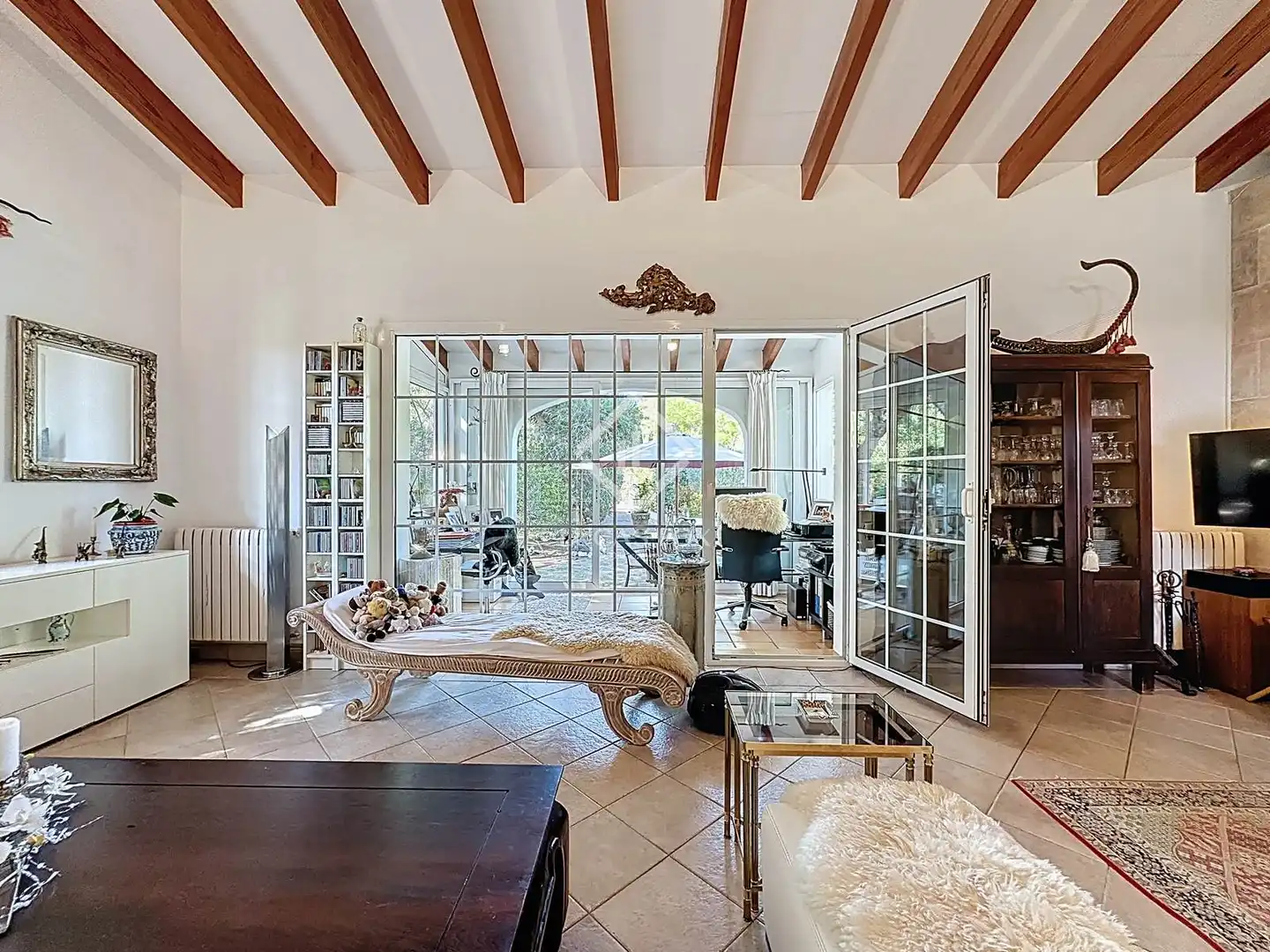 Sala d'estar de Finca rústica en venda en Sant Lluís amb Aire condicionat, Calefacció i Jardí privat