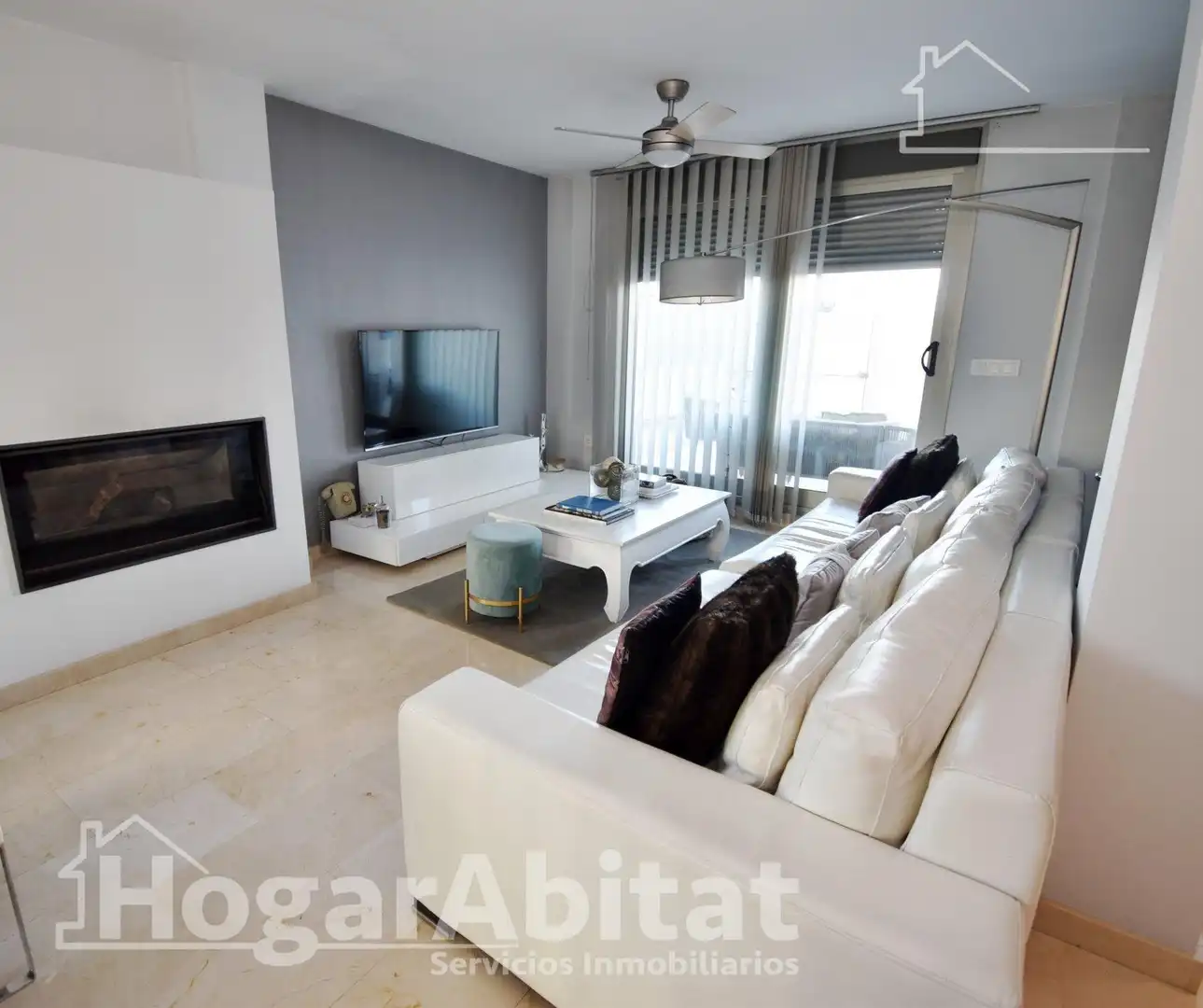 Living room of Detached homes for sale in Burriana / Borriana  with Air Conditioner, Heating and Private garden