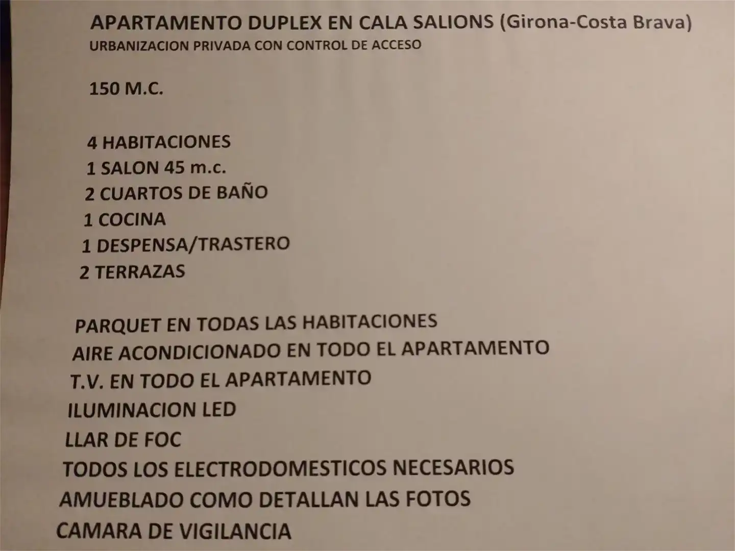 Aparcament de Apartament en venda en Tossa de Mar amb Aire condicionat