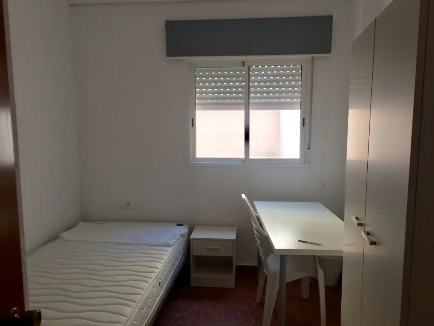 Schlafzimmer von Wohnung zur Miete in Valencia mit Terrasse, Möbliert und Balkon